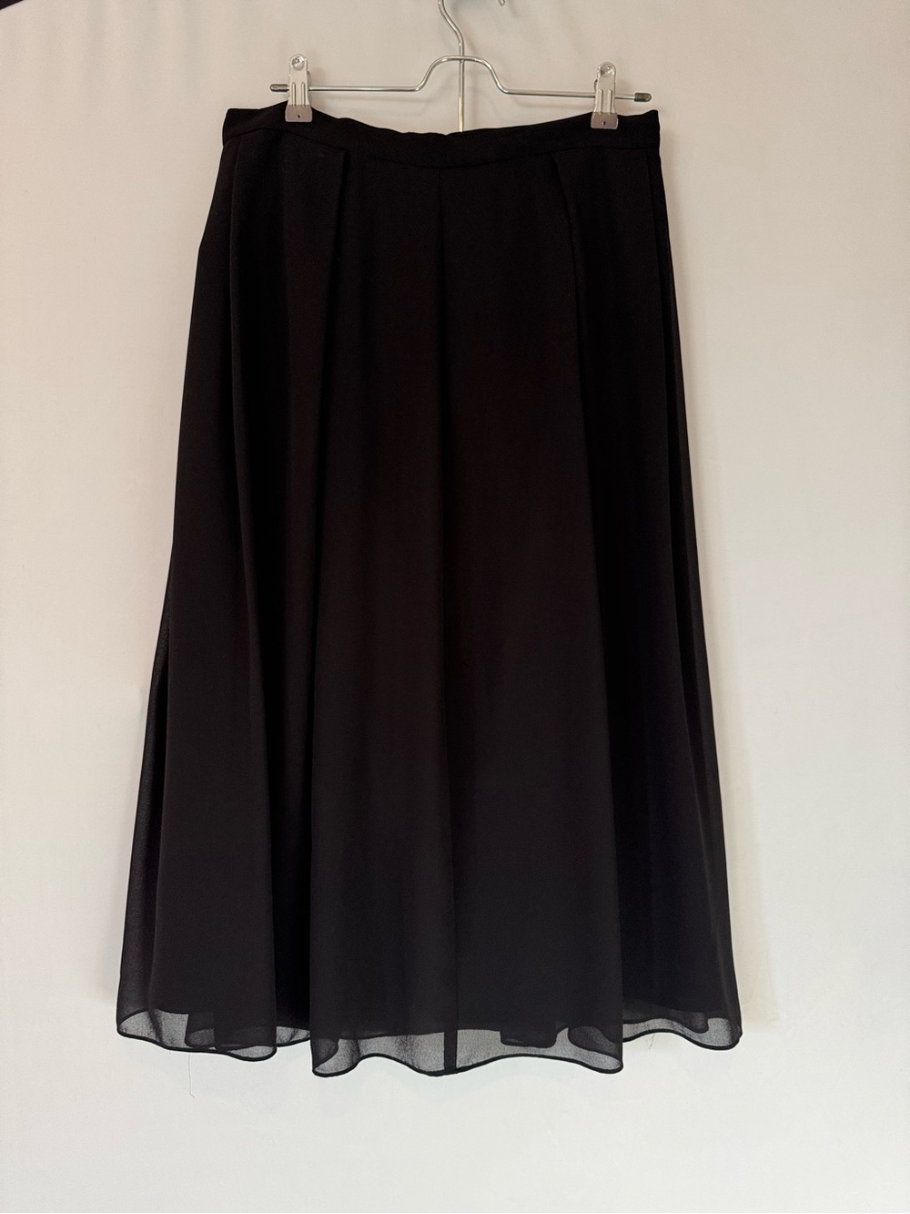 Anne Klein Black A-Line Midi Skirt